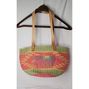 Elephant woven basket‎ purse